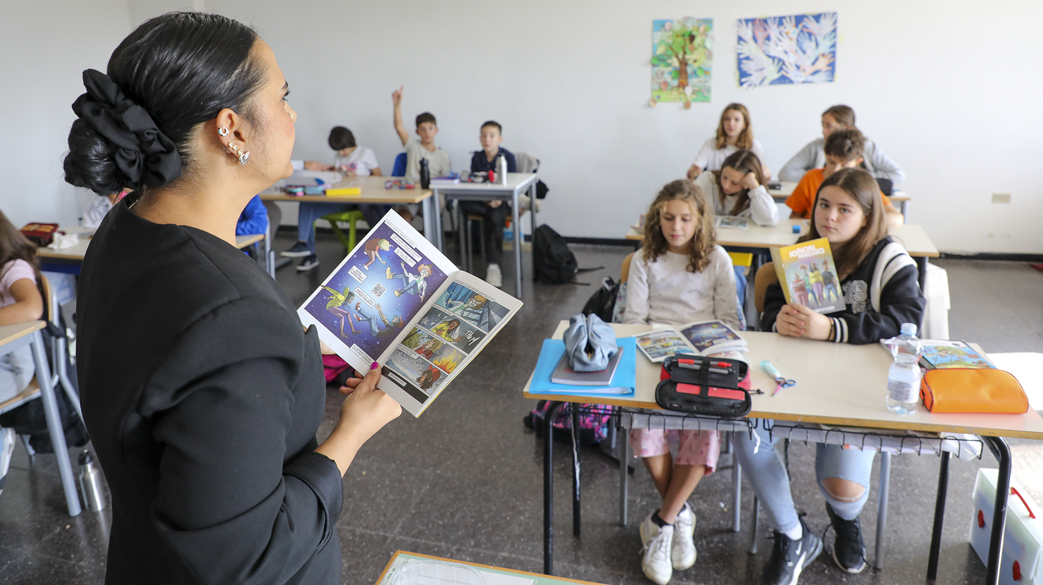 Presentazione del fumetto L'attimo decisivo in una scuola di Labaro